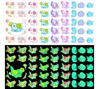 GSrenyu Mini Axolotl Toy,45 Pieces Mini Resin Axolotl Figures Glow in the Dark Axolotls Tiny Small Little Miniature Resin Animals Figures for Garden Dollhouse Decor