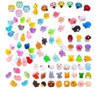 GSrenyu Pack of 124 Mini Resin Animals,Luminous Tiny Resin Ducks,Frogs Mixed Cute Animals Miniature Figures Glow in the Dark Toy Small Figurines for Landscape Garden Dollhouse Decoration Craft