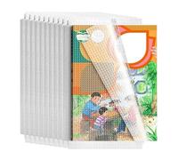 Gsrhzd Book Cover, 10 PCS Plastic Adjustable Clear Book Covering Film Self Adhesive Sleeve Cover for School Home Office, A4