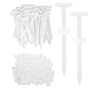 Gsrhzd Cable Tie Buckle, 100 PCS Nylon Universal White Plastic Zip Ties Heavy Duty Self-Locking Cable Straps for Car Daily Repair
