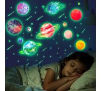 Gsrhzd Glow in the Dark Stars, Colour Solar System Glow in the Dark Stickers, Ceiling Stars, for Nursery Kids Bedroom Ceiling Birthday Boys Girls