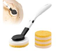 Gsrhzd Washing Up Brush, Dish Brush, Scratchproof Soft Washing Up Brushes for Kitchen (Incl 1 Handle with Hanging Hole and 3 Replacement Sponge) for Dishes, Pot, Plate, Baking Trays etc