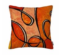 GSRONY Abstract Art Throw Pillow Covers Colorful Acrylic Close Up Abstract Painting Swirls Shades Orange Cushion Pillow Case 18x18 Inches