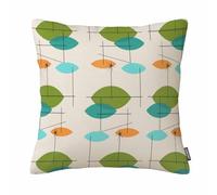 GSRONY Art Throw Pillow Covers Orange Mid Retro Atomic Mobile Teal Century Cushion Pillow Case Home Decor Pillowcase 18x18 Inches