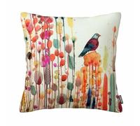 GSRONY Bird Throw Pillow Covers Animal Bird in Flower Watercolor Painting Cushion Pillow Case Home Decor Pillowcase 18x18 Inches