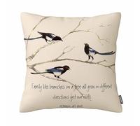 GSRONY Bird Throw Pillow Covers Watercolor Bird with Quotes Cushion Pillow Case Home Decor Pillowcase 18x18 Inches