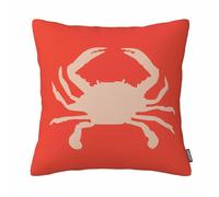 GSRONY Crab Throw Pillow Covers Cute Ocean Park Red Crab Cushion Pillow Case Home Decor Pillowcase 18x18 Inches
