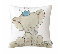 GSRONY Elephant Throw Pillow Covers Elephant Baby and Crown Cute Cushion Pillow Case Home Decor Pillowcase 18x18 Inches