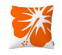 GSRONY Floral Throw Pillow Covers Orange Hibiscus Cushion Pillow Case Home Decor Pillowcase 18x18 Inches
