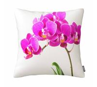 GSRONY Floral Throw Pillow Covers Pink Purple Dendrobium Orchid Tropical Flower Cushion Pillow Case Home Decor Pillowcase 18x18 Inches