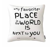 GSRONY Love Style Throw Pillow Covers Inspirational Sweet Love Quote Print Cushion Pillow Case Home Decor Pillowcase 18x18 Inches