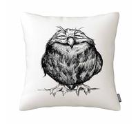 GSRONY Owl Throw Pillow Covers Owl Sketch Pattern Black White Cushion Pillow Case Home Decor Pillowcase 18x18 Inches