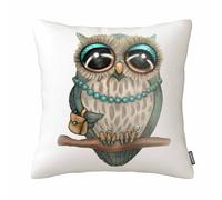 GSRONY Owl Throw Pillow Covers Rural Style Owl Pattern Cushion Pillow Case Home Decor Pillowcase 18x18 Inches