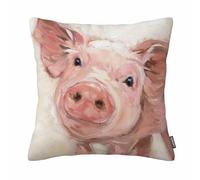 GSRONY Piglet Throw Pillow Covers Pig Animal Oil Painting Style Cushion Pillow Case Home Decor Pillowcase 18x18 Inches