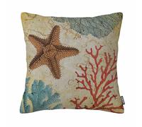 GSRONY Starfish Throw Pillow Covers Colorful Caribbean Starfish and Coral Ocean Cushion Pillow Case Home Decor Pillowcase 18x18 Inches