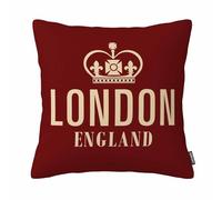 GSRONY Throw Pillow Covers Crown London England in Red Cushion Pillow Case Home Decor Pillowcase 18x18 Inches