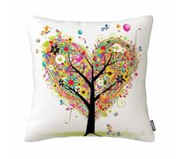 GSRONY Tree Throw Pillow Covers Heart-Shaped Tree Colorful Cushion Pillow Case Home Decor Pillowcase 18x18 Inches