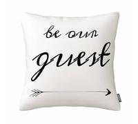 GSRONY Welcome Quote Throw Pillow Covers Be Our Guest Welcome Cushion Pillow Case Home Decor Pillowcase 18x18 Inches