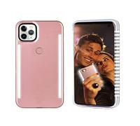 GSRYPC LED Light up case for iPhone 14 pro max,LED Illuminated Selfie Light[Rechargeable],Great for a Bright Selfie Light Up Case Cover (for iPhone 14 pro max-Rose Gold)