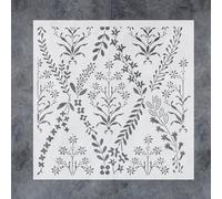 GSS Designs Large Flower Pattern Stencils 16x16Inch Reusable Large Floral Wall Stencils for Painting Pattern Stencils DIY Floral Wall Art