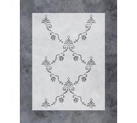 GSS Designs Simple Flower Pattern Wall Stencil for Painting 16x24Inch Reusable Repeating Pattern Stencil for Painting on Walls Furniture Floor Wood and More
