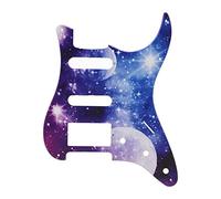 GSSS61 Guitar Pickguard, Electric Guitar Guard Plate, Scratch Proof PVC Cover, Standard Replacement Guard, with Offset Holes, for Stage Musicians, Smooth Bevel Edge
