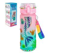 GSSWSSS GSSWSS Decorate Your Own Water Bottle Kits for Girls,Gem Diamond Painting Crafts Kit Suit Age 4-6-8-10,Fun Arts and Crafts Gifts Toys for Girls Birthday Christmas, pink, Mermaid-1