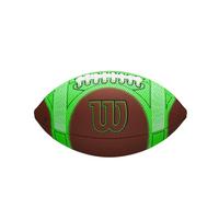 WILSON GST SpeedSkin Hylite Football - Brown/Green, Youth Size