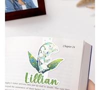 GSTFY Personalised Birth Flower Bookmark Waterproof Magnetic Custom Floral Name Bookmarks for Reading Birthday Gifts for Mother Women Men Reading Lovers