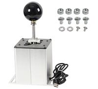 GSTP PC USB Simulator Shifter Compatible with G29 G27 G25 G920 T300RS/GT Steering Wheel Sequential H Gear Shifter Compatible with ATS ETS Dust WRC Sim Racing Games 6+R Silver