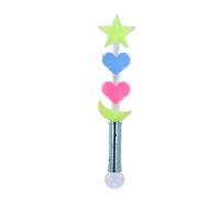 GSV EssentialMagical LED Star & Heart Light-Up Wand for Kids, Multi-Colour Flashing Glow Stick Toy, Fun Party Favor for Birthdays, Festivals, Concerts & Night Events, Random Color, (1 Pcs)