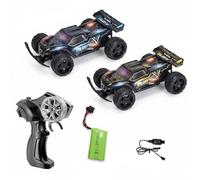 GSV Essentials 1:14 Scale High-Speed RC Racing Car for Kids, 2.4GHz Remote Control Off-Road Toy Car with 3D LED Lights, Rechargeable 7.4V Battery, Durable Shock-Resistant Body Random Colour.