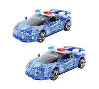 GSV Essentials 1:36 Alloy Police Pull-Back Toy Car, Long-Lasting, Providing Exceptional Durability And Realistic Feel, Imaginative Play, Excellent Gift Choice, Blue, (2PCS)