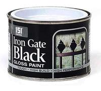 GSV Essentials 151 Coatings Iron Gate Black Paint, Non-Drip Glossy Finish Black Paint, High Built, Quick Drying Tin Paint Ideal for Both Indoor and Outdoor Use, Versatile Surfaces,180ml