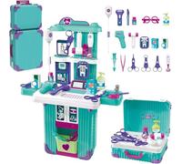 GSV Essentials 2-in-1 Doctor Toy Set Medical Trolley Case, Kids Pretend Play Hospital Kit with Realistic Doctor Tools, Educational Role Play Toy for Boys & Girls Age 3+,