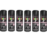 GSV Essentials 250 ML Black Satin Spray Paint, Quick Drying Satin Spray, All Purpose Black Aerosol Paint Ideal for Vehicles, Furniture, Metal, Wood, DIY Applications (6 PCS)