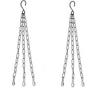 GSV Essentials 2x Hanging Basket Chain For Planters, Durable Construction, Easy To Install, Ideal Use For Hanging Garden Flowers, Plant Vessels, Plant Pots, Decoration (14 inches)