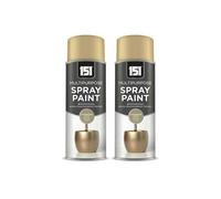 GSV Essentials 400ML Champagne Gold Metallic Spray Pain, Quick Drying Formula, Lightweight Design And Easy-To-Handle, Long Lasting Protection, Versatile Uses, (2PCS)