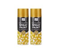 GSV Essentials 400ML Gold Metallic Spray Paint, Portable And Lightweight, Quick-Dry Feature, Long-Lasting Color And Protection, Both Indoors And Outdoors, (2PCS)