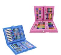 GSV Essentials 68 Pcs Colourful Art Set Kids, Arts & Crafts Case, Crayons, Water Colours, Sketch Pens, Lightweight, Creative Art Set, Easy to Use, Stylish Gift (Both)
