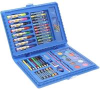 GSV Essentials 68 Pcs Colourful Art Set Kids, Arts & Crafts Case, Crayons, Water Colours, Sketch Pens, Lightweight, Creative Art Set, Easy to Use, Stylish Gift (Blue)