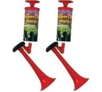 GSV Essentials Air Horn Hand Pump, Loud Horn Action, Party Football Festival Air Fog Horn, For Sporting Events Hen & Stag Parties, Football/Rugby Games, Sailing (2 PCS)