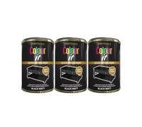 GSV Essentials All Purpose Black Matt Tin Paint, Quick-Drying Formula, DIY Projects, Crafting, Perfect for Wood, Metal, Plastic, Interior & Exterior Use, 300ml, (3 Pcs)