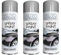 GSV Essentials All Purpose Gray Primer Spray Paint, Aerosol, Durable and Long-Lasting, Fast Drying, Indoor, and Outdoor, Suitable for Wood, Metal, Plastic,250ML, (3PCS)