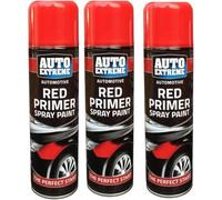 GSV Essentials All Purpose Red Primer Spray Paint, Aerosol Paint, Perfect Finish for Cars, Bikes, Vans, Metal and Wood, Fast Drying, Indoor, and Outdoor, Quick Drying, 250ML (3PCS)