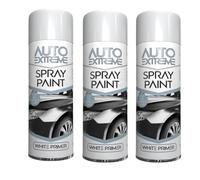 GSV Essentials All Purpose White Primer Spray Paint, Fast-Drying Formula, Both Interior And Exterior Surfaces, Wide Range Of Applications, Professional-Looking, 250 ML, (3 PCS)