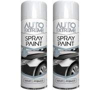 GSV Essentials All Purpose White Primer Spray Paint, Fast-Drying Formula, Both Interior And Exterior Surfaces, Wide Range Of Applications, Professional-Looking, 250 ML, (2 PCS)