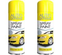 GSV Essentials All Purpose Yellow Gloss Spray Paint, Both Indoor And Outdoor Projects, Easy-To-Use Aerosol, Both Aesthetic And Functional Purposes, (2PCS)