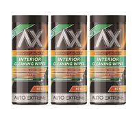 GSV Essentials Auto Extreme Bring It Black Interior Cleaning Wipes, Matte Finish, Streak-Free Dashboard & Trim Cleaner, Quick-Dry Formula, Tear-Resistant Multipurpose Wipes, (3 Pcs)