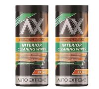 GSV Essentials Auto Extreme Bring It Black Interior Cleaning Wipes, Matte Finish, Streak-Free Dashboard & Trim Cleaner, Quick-Dry Formula, Tear-Resistant Multipurpose Wipes, (2 Pcs)